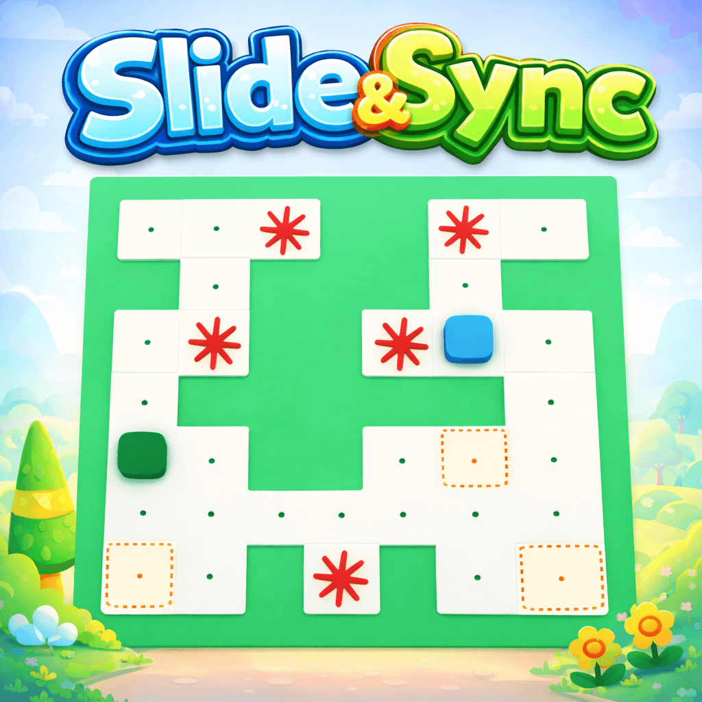 Slide & Sync - Synchronised Maze Puzzle - free online game thumbnail