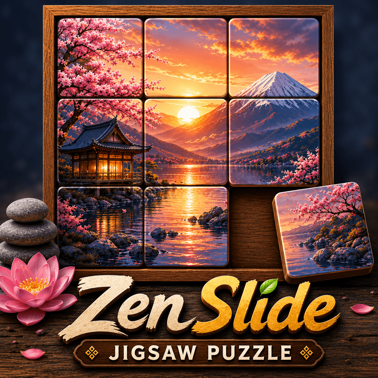 Zen Slide: Jigsaw Puzzle - Relaxing Sliding Puzzle - free online game thumbnail